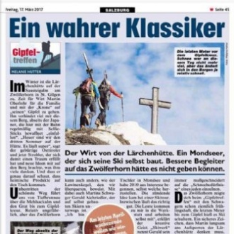 Skitour-Bericht Kronenzeitung, Mai 2017
