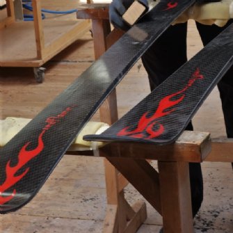 Sicht-Carbonoberfäche mit Lack-Design