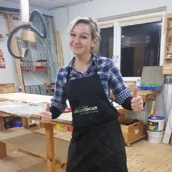 Skibau-Workshop Gewinnerin @work