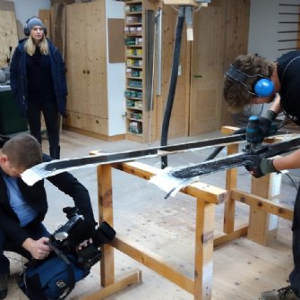 ZDF bei den Aufnahmen von Details. &copy; skiwerk