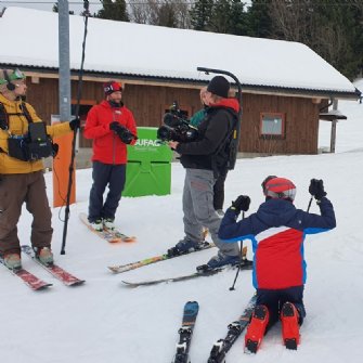 Drehtag auf der Piste Oberaschau © skiwerk